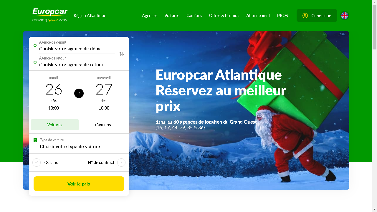 Capture d'écran de http://www.europcar-atlantique.com/